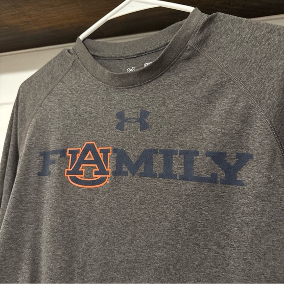 Under Armour Dark Gray Auburn Football tshirt - Picture 1 of 5